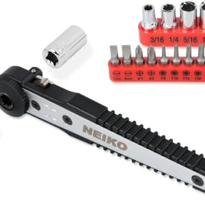RATCHET DRIVER 1/4DR W/17 BITS