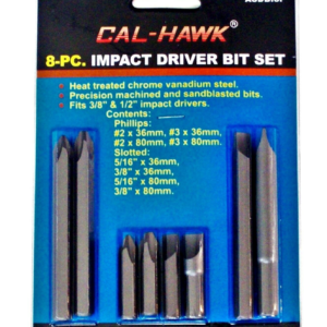 IMPACT DRIVER BIT SET 8PC CAL HAWK
