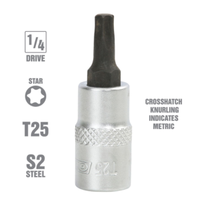 SOCKET TORX T25 X 1/4DR