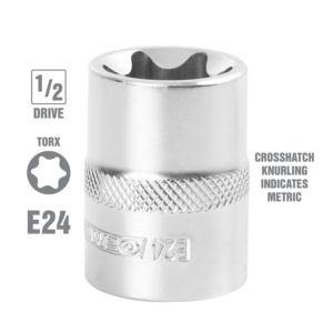SOCKET TORX FEMALE E24 X 1/2DR