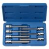 SOCKET SET HEX BIT LONG 7PC 3/8DR METRIC